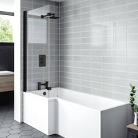 Nero L Shaped Shower Bath Screen