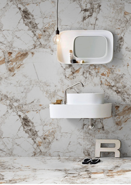 Coastal White Polished Tile
