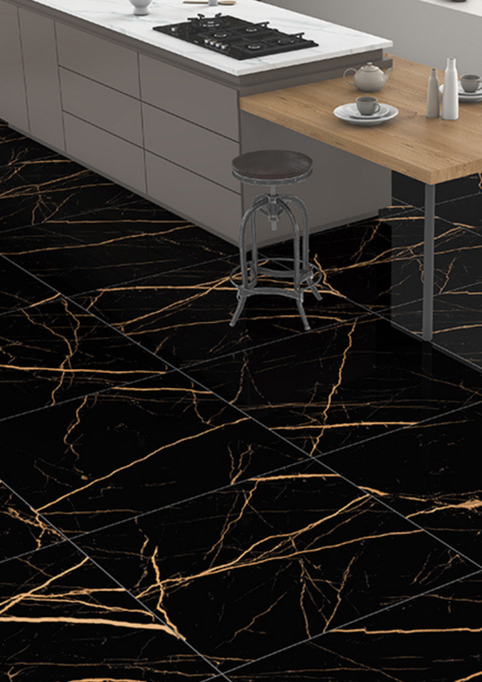 Blackened Cosmic Gold Gloss Tile