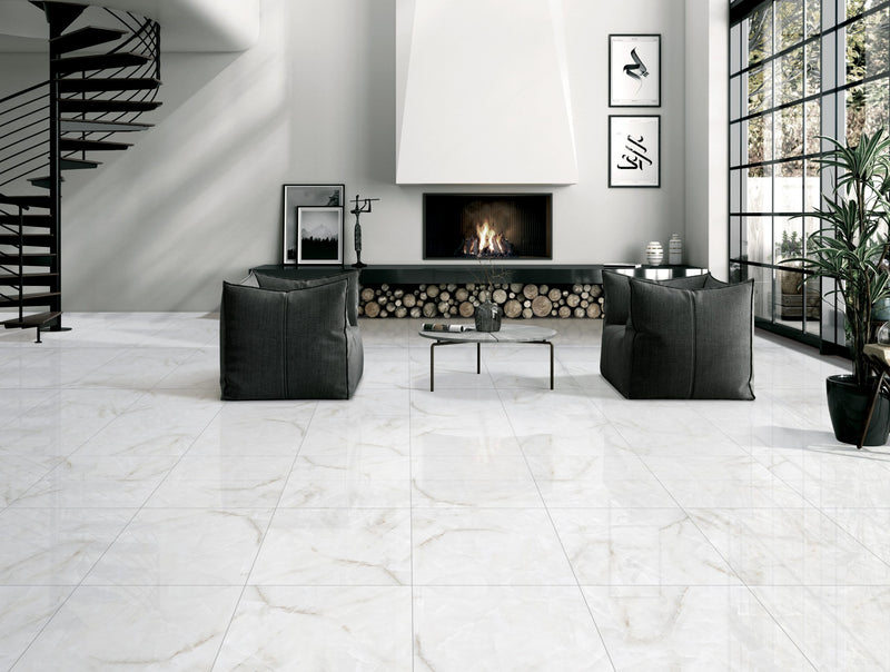 Elegant Onyx White Polished Tile – 30x60 cm
