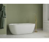 Evola Floor Standing Bath/Shower Mixer - Brushed Brass