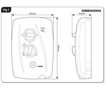 Triton T80ZFF Electric Shower - White/Chrome