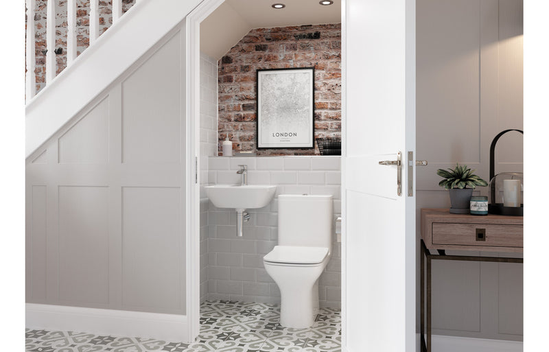Cedarwood 560x450mm 1TH Basin & Full Pedestal (Boxed)