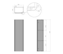 Cosmos 350mm Wall Hung 1 Door Tall Unit - Matt Latte