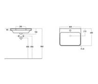 Cosmos 605mm Wall Hung 1 Drawer Basin Unit & Basin - Matt Latte