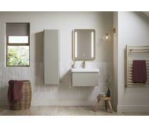 Cosmos 500mm Basin Unit & Rimless Close Coupled WC Pack - Matt Latte