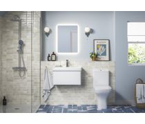 Cosmos 605mm Wall Hung 1 Drawer Basin Unit & Basin - Matt White