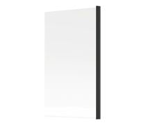 800x1400mm Square Bath Screen (6mm) - Black