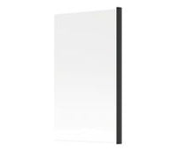 800x1400mm Square Bath Screen (6mm) - Black