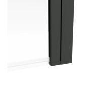 800x1400mm Square Bath Screen (6mm) - Black