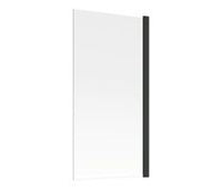 800x1400mm Square Bath Screen (6mm) - Black