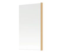 800x1400mm Square Bath Screen (6mm) - Brushed Brass