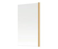 800x1400mm Square Bath Screen (6mm) - Brushed Brass