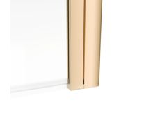 800x1400mm Square Bath Screen (6mm) - Brushed Brass