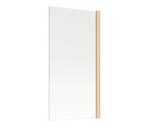 800x1400mm Square Bath Screen (6mm) - Brushed Brass