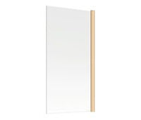 800x1400mm Square Bath Screen (6mm) - Brushed Brass