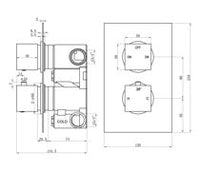 Square Concealed Valve Head & Arm Shower Pack - Matt Black