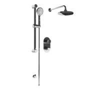 Round Concealed Valve Head & Arm Shower Pack - Chrome