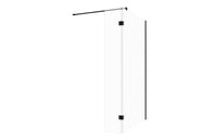 Iconix Optional 300mm Wetroom Hinged Splash Panel - Matt Black