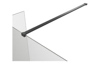 Iconix Optional 300mm Wetroom Hinged Splash Panel - Matt Black