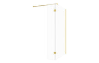 Iconix Optional 300mm Wetroom Hinged Splash Panel - Brushed Brass