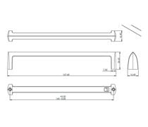 175mm Sleek Handle - Brushed Brass