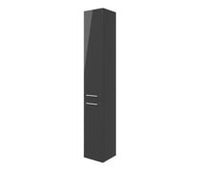 Volta 350mm Floor Standing 2 Door Tall Unit - Anthracite Gloss