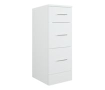 Vista 300mm 3 Drawer Base Unit - White Gloss