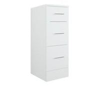Vista 300mm 3 Drawer Base Unit - White Gloss