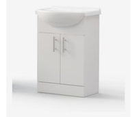 Vista 560mm Basin Unit & WC Unit Pack - White Gloss