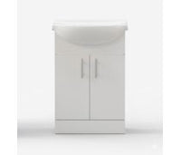 Vista 560mm Basin Unit & WC Unit Pack - White Gloss