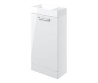 Volta 410mm F/S Basin Unit & C/C Toilet Pack - White Gloss