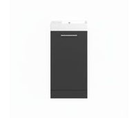 Volta 410mm Floor Standing 1 Door Basin Unit & 1TH Basin - Anthracite Gloss