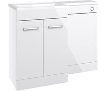 Venosa 1000mm F/S L-Shape Pack & Basin - White Gloss