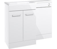 Venosa 1000mm F/S L-Shape Pack & Basin - White Gloss