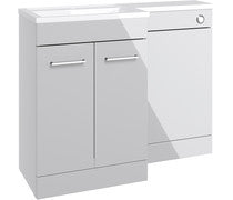 Venosa 1000mm F/S L-Shape Pack & Basin - Grey Gloss