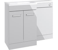 Venosa 1000mm F/S L-Shape Pack & Basin - Grey Gloss