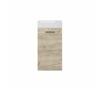 Volta 410mm Wall Hung 1 Door Basin Unit & 1TH Basin - Oak