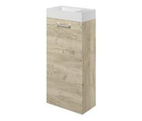Volta 410mm Floor Standing 1 Door Basin Unit & 1TH Basin - Oak