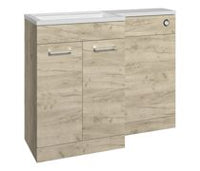 Venosa 1000mm F/S L-Shape Pack & Basin - Oak