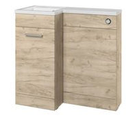 Venosa 900mm F/S L-Shape Pack & Basin - Oak