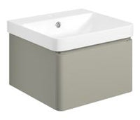 Cosmos 500mm Basin Unit & Rimless Close Coupled WC Pack - Matt Latte