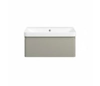 Cosmos 805mm Wall Hung 1 Drawer Basin Unit & Basin - Matt Latte