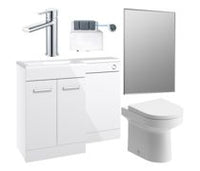 Venosa 1000mm Furniture & BTW WC Pack - White Gloss