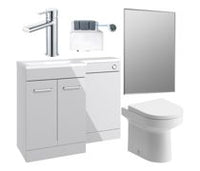 Venosa 1000mm Furniture & BTW WC Pack - Grey Gloss