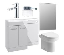Venosa 1000mm Furniture & BTW WC Pack - Grey Gloss