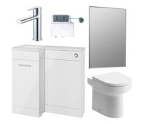 Venosa 900mm Furniture & BTW WC Pack - White Gloss