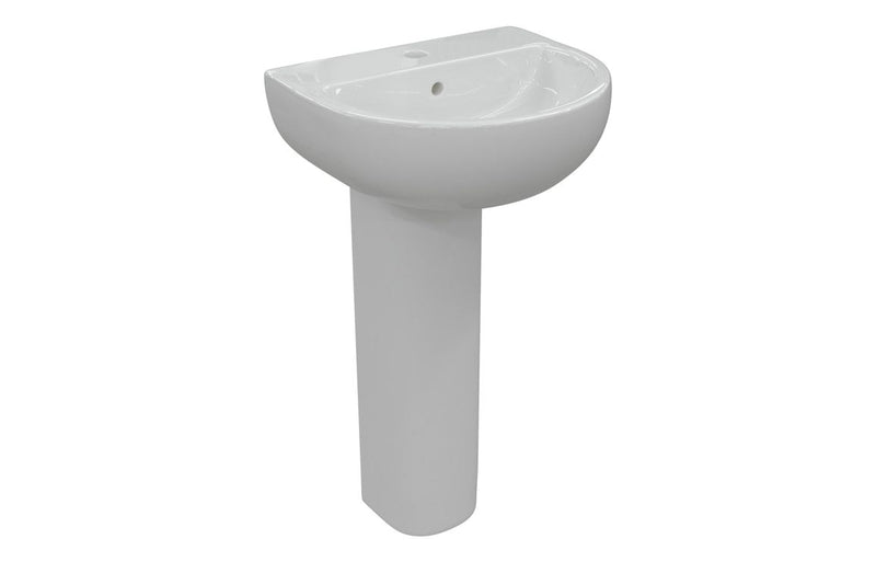 Arlo 550x400mm 1TH Basin & Full Pedestal