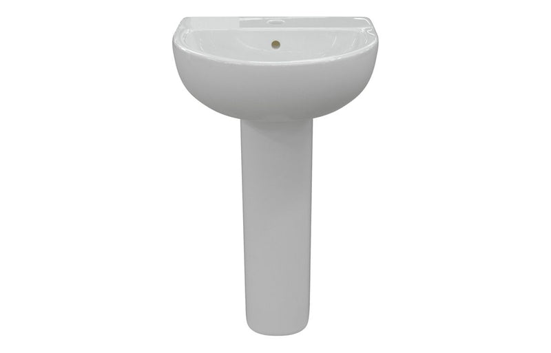 Tuscany 550x400mm 1TH Basin & Full Pedestal