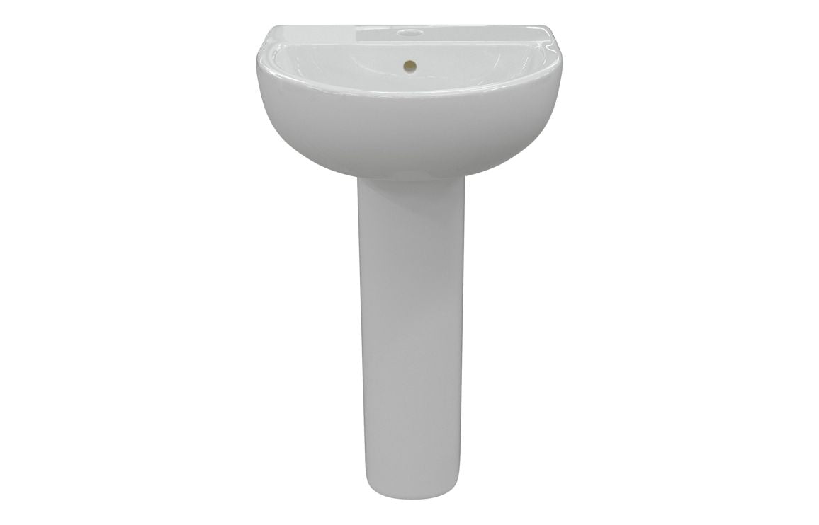 Arlo 550x400mm 1TH Basin & Full Pedestal